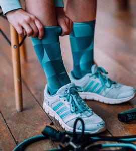 Sox Solid Teal Casual Crew Socks