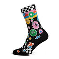 Sox Sticker casual crew socks with retro sticker design