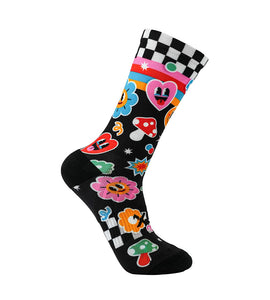 Sox Sticker Casual Crew Socks