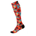 Sox Wild Poppy equestrian knee high socks with red poppy design