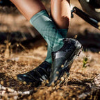 Olive minimalist cycling crew socks for everyday wear