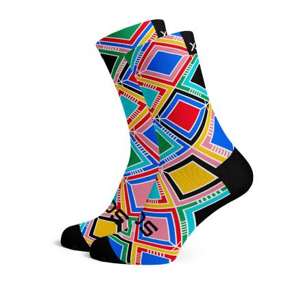Sox Zulu Heritage Crew Socks with shield pattern design