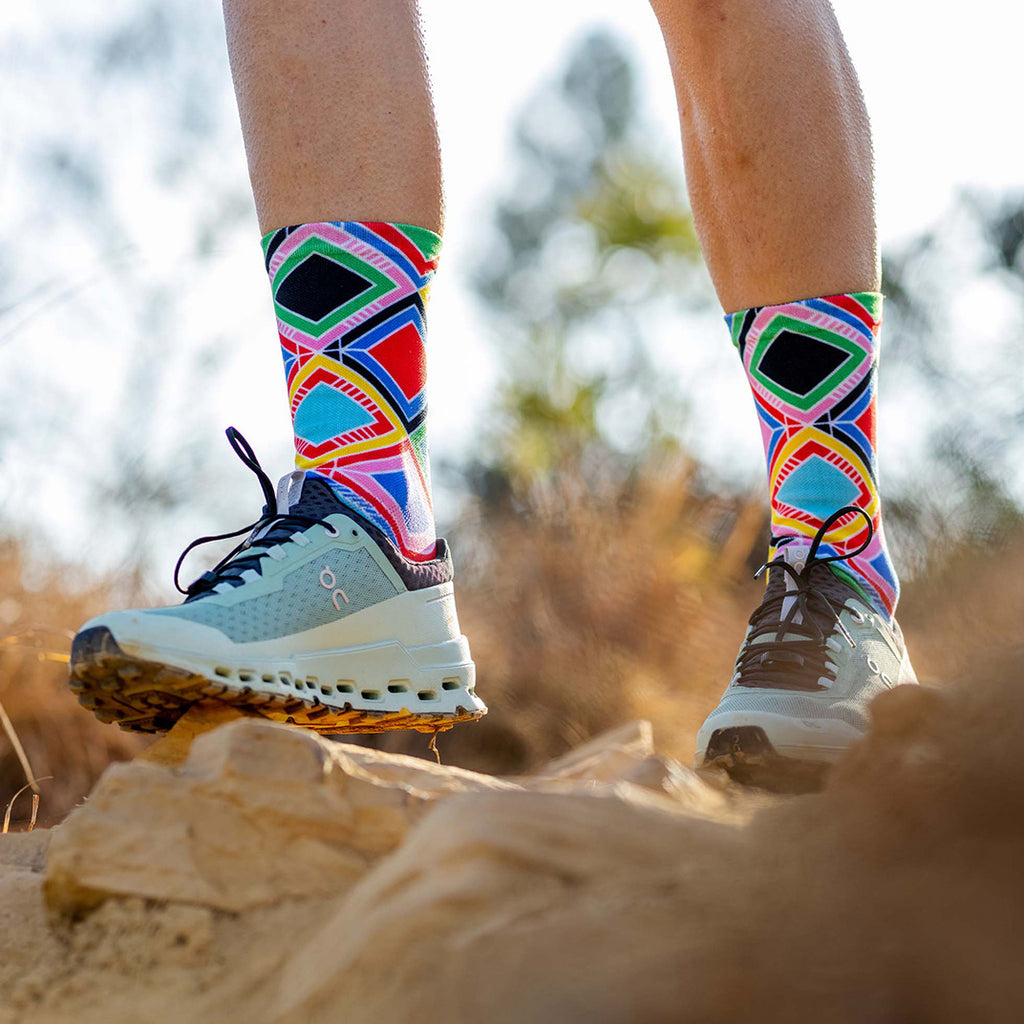 Sox Zulu Heritage socks traditional shield pattern detail