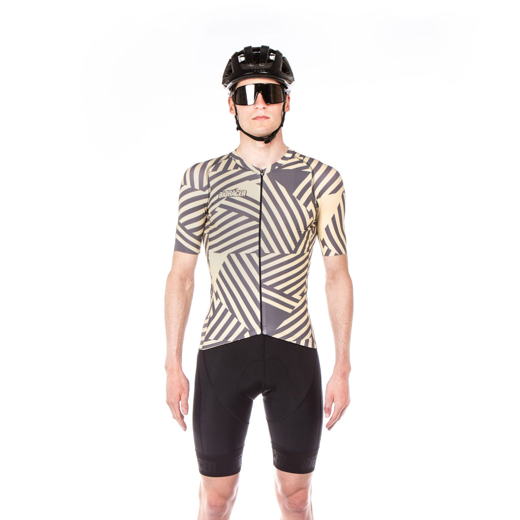 Bioracer Men's Cycling Jersey - Don Dazzle Grey/Vanilla