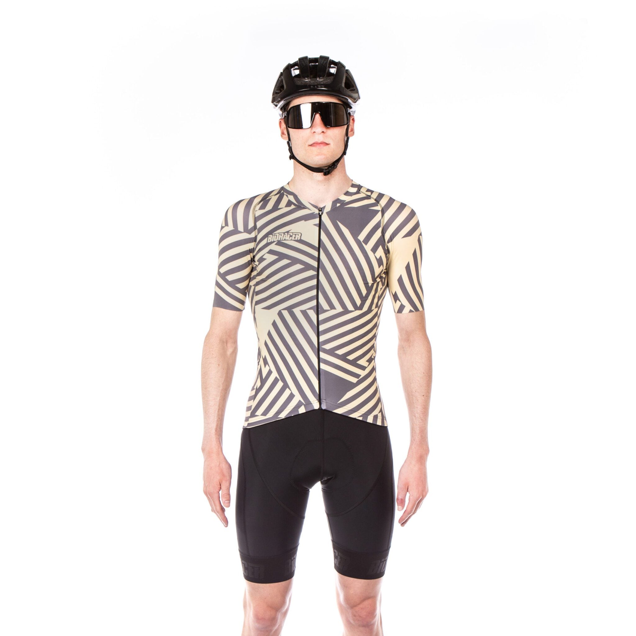 Bioracer Men's Cycling Jersey - Don Dazzle Grey/Vanilla