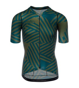 Bioracer Men's Spitfire Jersey Don Dazzle Petrol – Olive