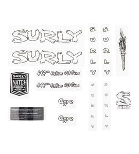Surly Ogre Decal Sets White