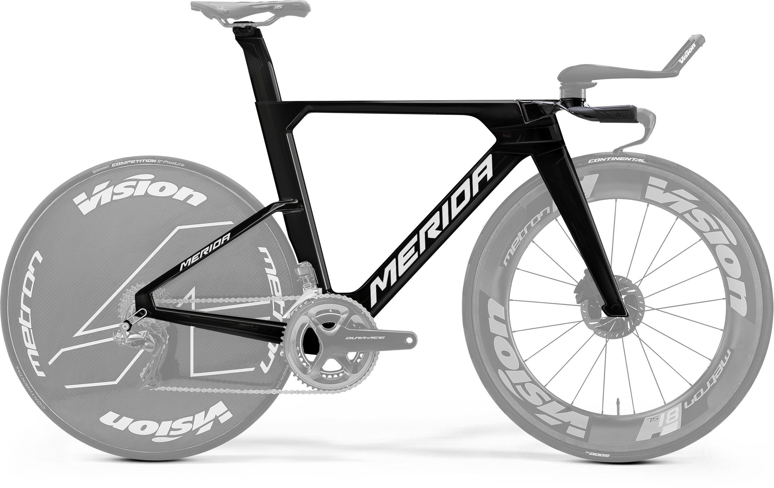 Shop Merida TIME WARP TT Frameset - Shiny Black