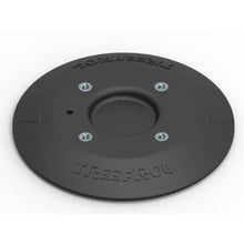 A black plastic plate with screws, intended as a TREEFROG 6" replacement vacuum pad