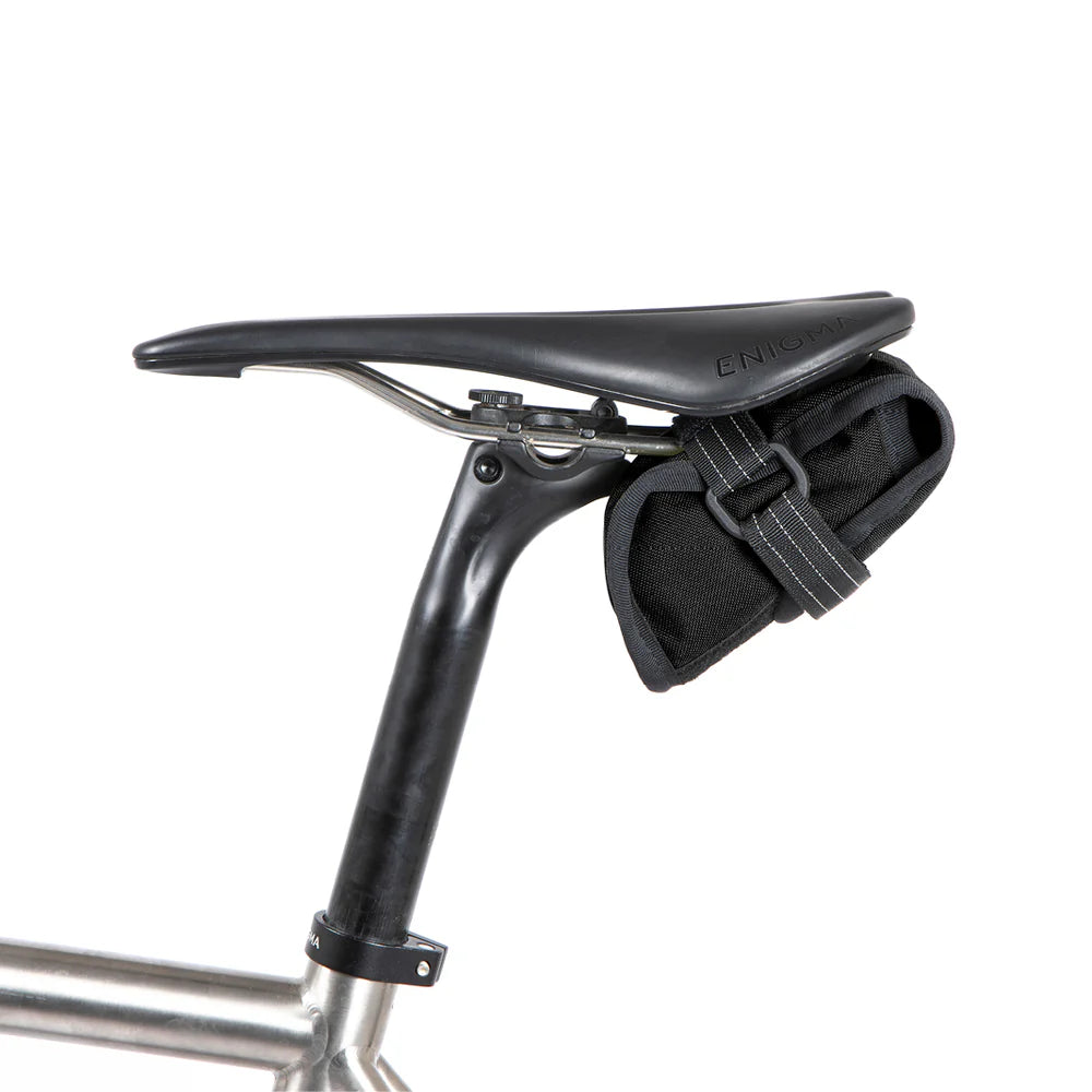 Lightweight black bicycle tool storage pouch