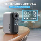 Portable Topump AS200 Pro mini pump with LED pressure gauge display