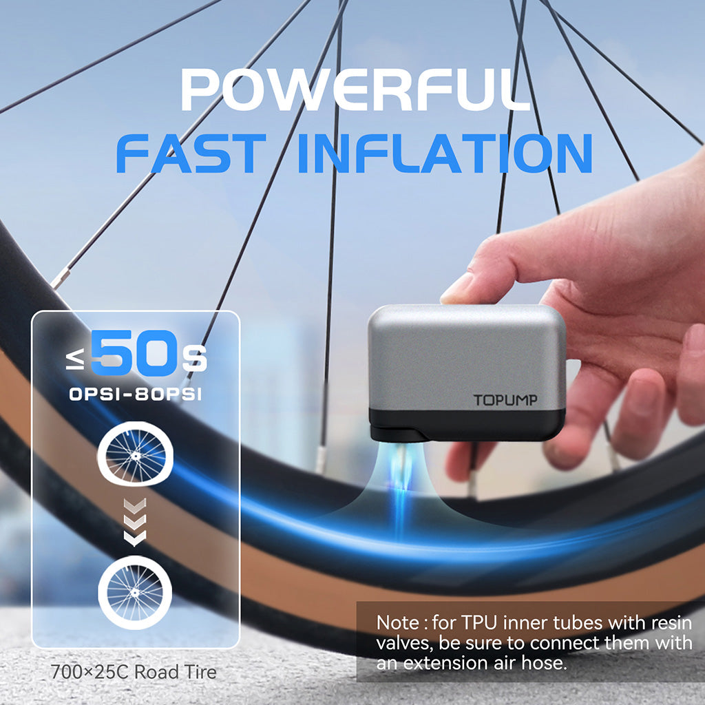 Rechargeable Topump AS200 Mini E-Pump for quick tire inflation