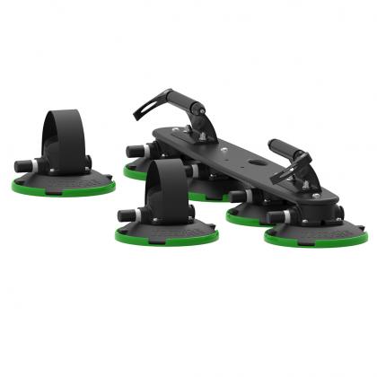  A bicycle is mounted on a car using the TreeFrog Elite 2 Bike Rack, ideal for transporting road and gravel bikes.
