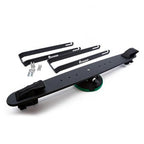 TreeFrog L2 Front Wheel Holder disassembled, showing its components, including the mounting arms, suction base, and hardware for easy installation