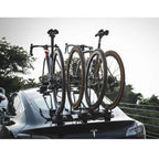 Medium-sized Tesla Model 3 bike rack featuring TreeFrog L2 front wheel holder for Elite 2/Pro 2 bike racks