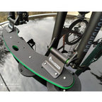 TreeFrog Pro 2 Plus Secured to Car Roof: A close-up of the TreeFrog Pro 2 Plus Bike Rack firmly attached to a car roof using its powerful suction cups.