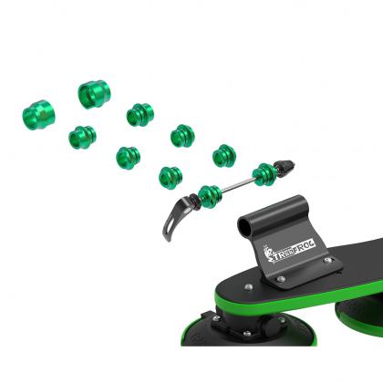 TreeFrog Pro 2 Plus Fork Mount Adapter Set: A set of fork mount adapters for the TreeFrog Pro 2 Plus Bike Rack, compatible with different axle sizes
