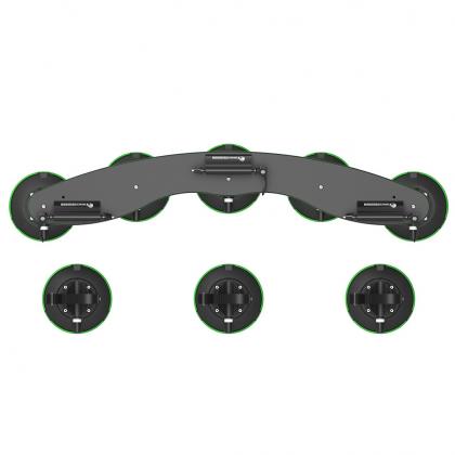 Top view of the TreeFrog Pro 3 Bike Rack showing its vacuum mount system