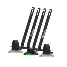 TreeFrog L2 Front Wheel Holder designed for Elite 2 and Pro 2 bike racks. Features a durable black frame with suction cup mounts for secure transport.