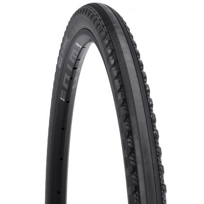 Close-up of a WTB Byway TCS tubeless gravel tire showing its unique tread pattern
