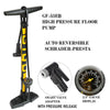 Giyo GF 55E Floor Pump (Black/Yellow)