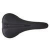 Close-up on the thick padding of the WTB Rocket black saddle, built for comfort during long rides.