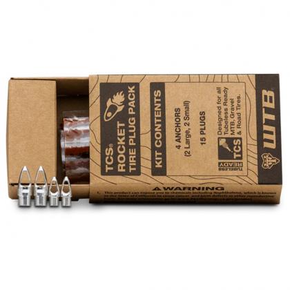 A close-up of the 1.5mm tire plugs from the WTB TCS Rocket Tubeless Tyre Plug Refill Pack.

