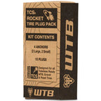 Image of the WTB tire plug refill pack, highlighting the small and large anchors for holding multiple plugs for a fast repair.