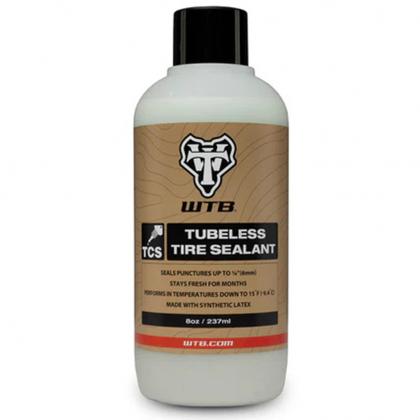 A product photo of the WTB tubeless sealant, with its unique formula designed for long-lasting repairs of up to ¼” (6mm).