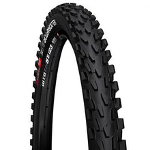 Side view of the WTB VelociRaptor Front tire, showcasing its tread design that provides excellent grip and steering control.
