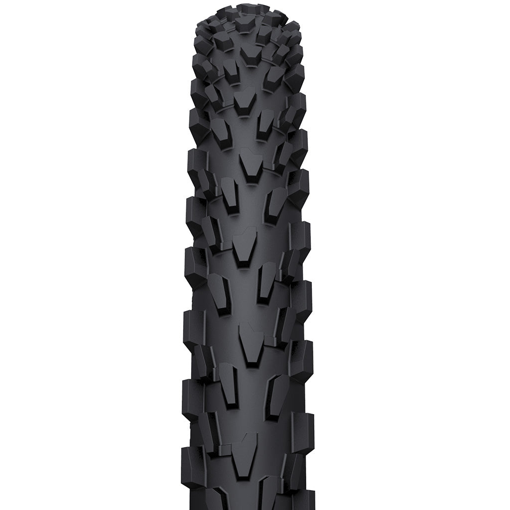 A product photo of the WTB VelociRaptor in black, a timeless and popular 26-inch tire.