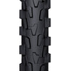 A top-down close-up of the WTB VelociRaptor Front tire, showing its specific tread pattern with directional, angled knobs.

