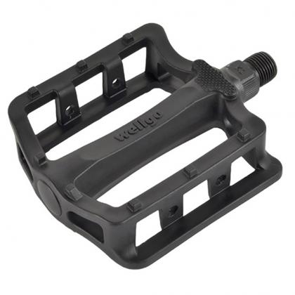 Wellgo B-197 platform bike pedals black plastic body