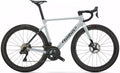  High-end silver Wilier Filante SL frameset, an aero carbon road bike, presented in a sleek design.