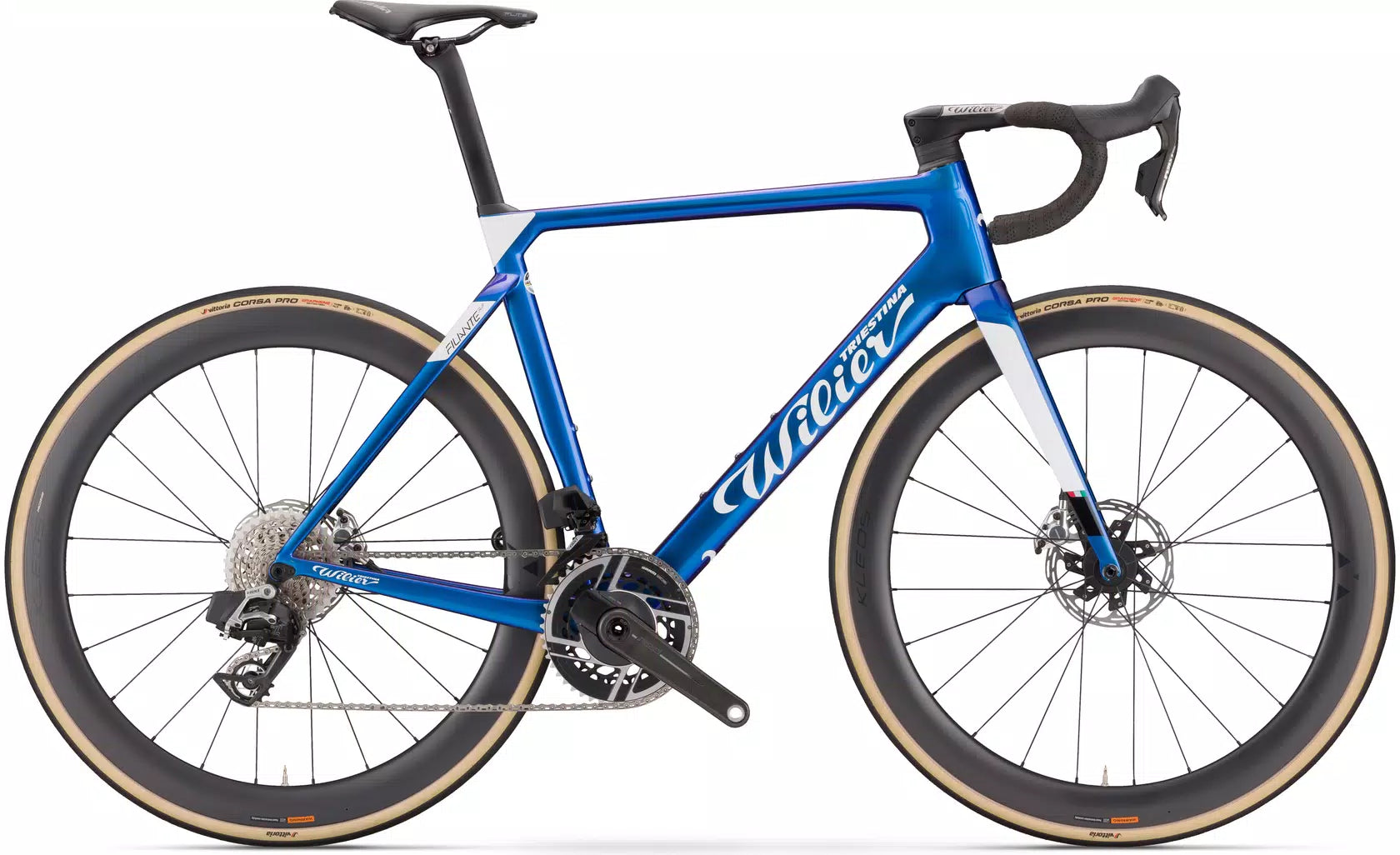 Wilier Filante SLR - a high-performance, lightweight aero frameset in Azzurro Italia.
