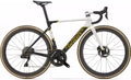 Graphite white gold  Wilier Filante SLR carbon aero bike used by professionals.

