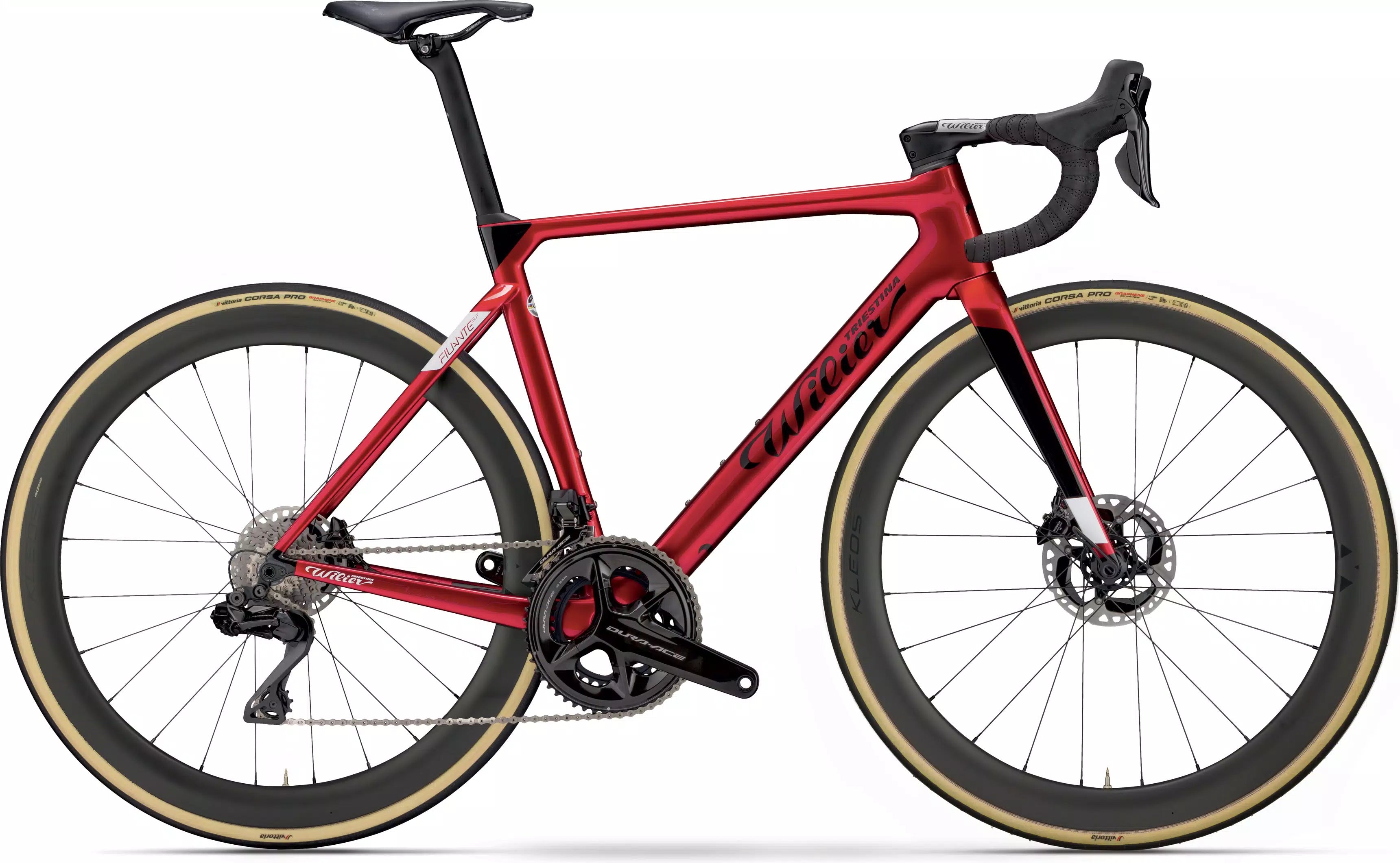 Velvet RedWilier Filante SLR carbon aero bike used by professionals.