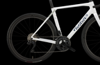 white Wilier Granturismo SL frameset, made of carbon fiber, set against a clean black  background at united by cycling.