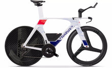 Wilier Supersonica SLR frameset in a studio setting, showcasing its complete aerodynamic profile and integrated design.