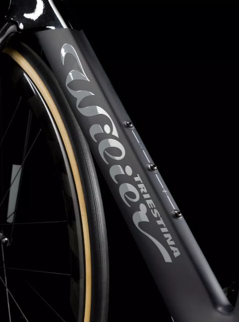 Close-up view of the Wilier Turbine SLR frameset, highlighting the intricate carbon fiber weave and construction.