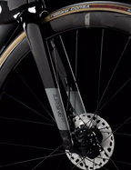 Close-up detail of a specific component on the Wilier Turbine SLR frameset, showcasing its high-quality construction, finish, and disc brake system.