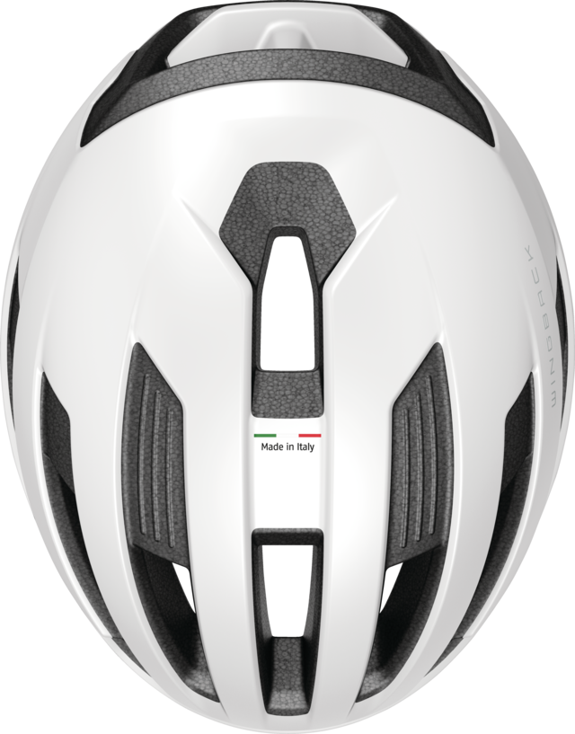 WingBack polar white unisex road bike helmet