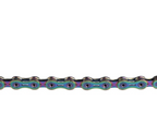YBN S11 11-speed bicycle chain with rainbow oil-slick finish and solid pins
