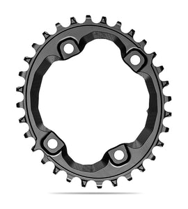 Absolute Black Oval MTB Chainring 1X Shimano 96 BCD XT M8000-Black