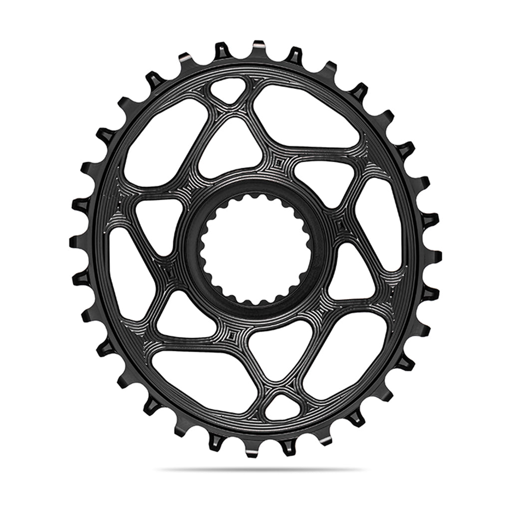 Absolute Black oval Shimano direct mount 12-speed chainring in black