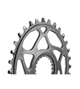 Absolute Black Oval MTB Chainring 1X Shimano Direct Mount HG+12 Speed-Black