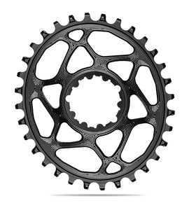 Absolute Black Oval MTB Chainring 1X SRAM Direct Mount GXP N/W (6mm Offset)-Black