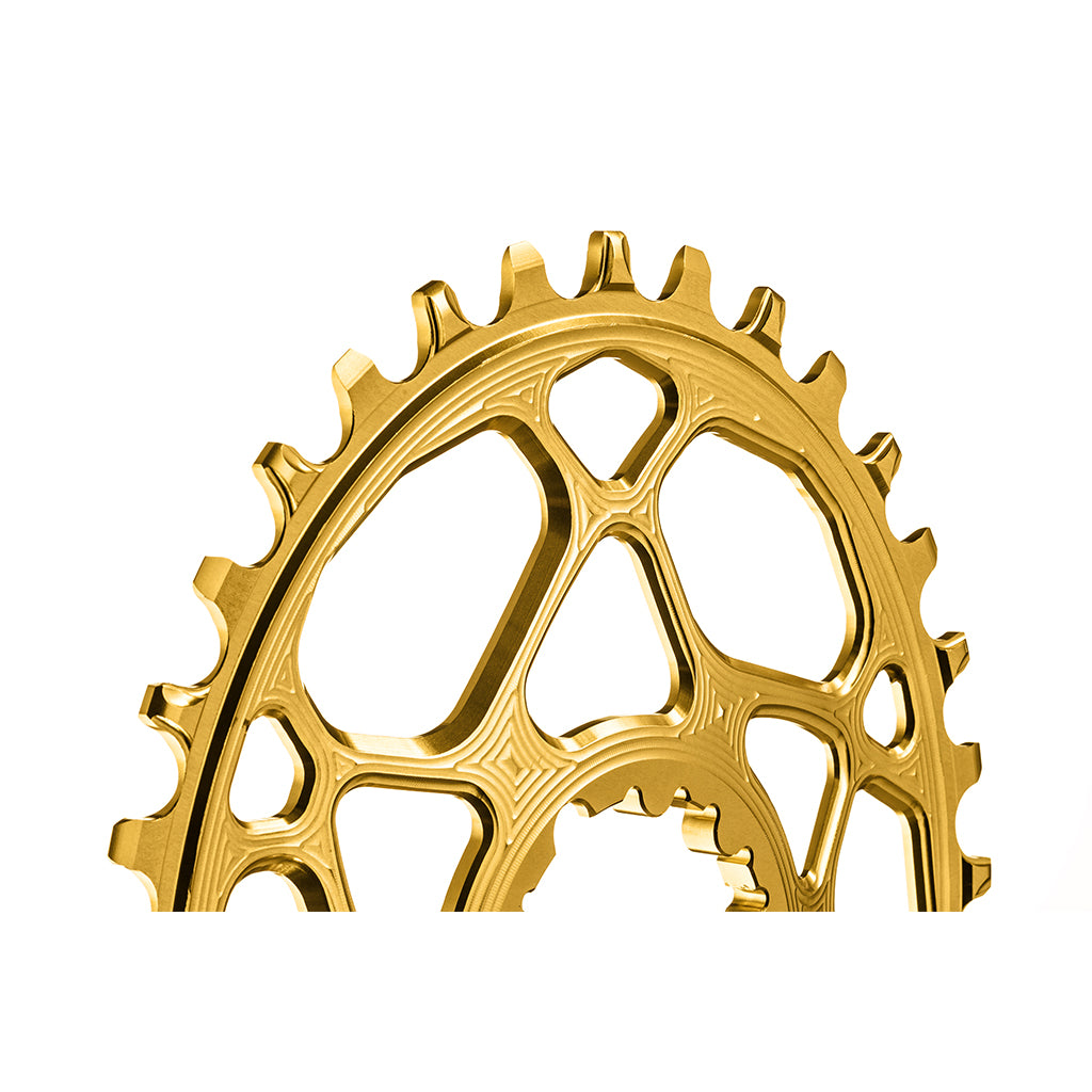 Absolute Black SRAM direct mount oval chainring narrow-wide teeth detail