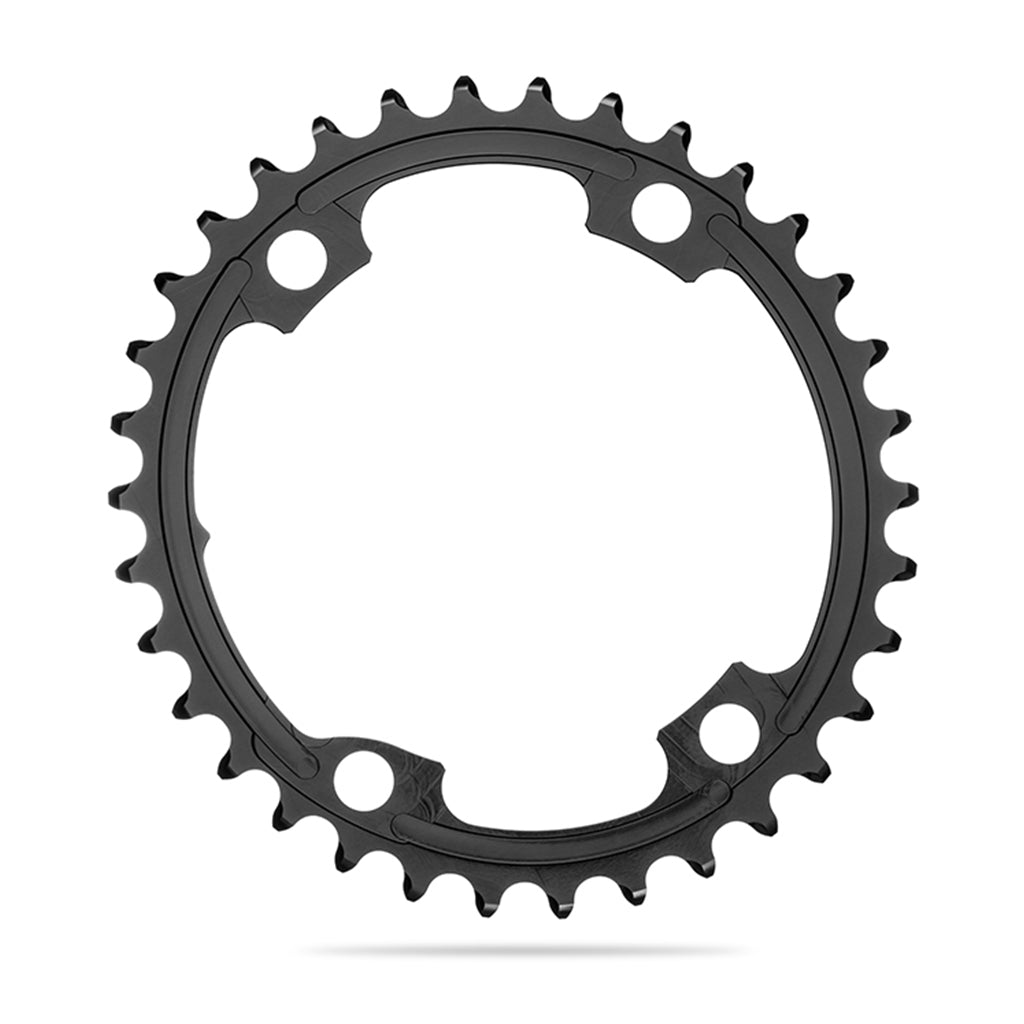 Absolute Black oval 110/4 inner road chainring 34T in black for Shimano 9100/8000