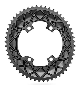 Absolute Black Oval Road Chainring 2X 110/4 Shimano 9100/8000 (50T/52T/53T)